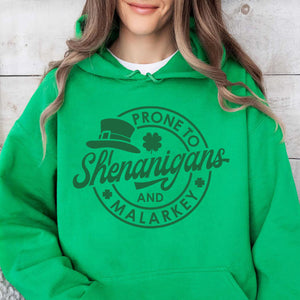 Prone To Shenanigans and Malarkey Sweatshirt, St. Patrick's Day Shirt, Shamrock Sweatshirt Bright Shirt 681873