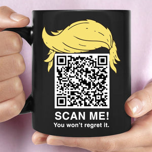 Dancing Trump QR Code, Funny President Trump Mug, Unique Political Black Mug 681878 - GOP