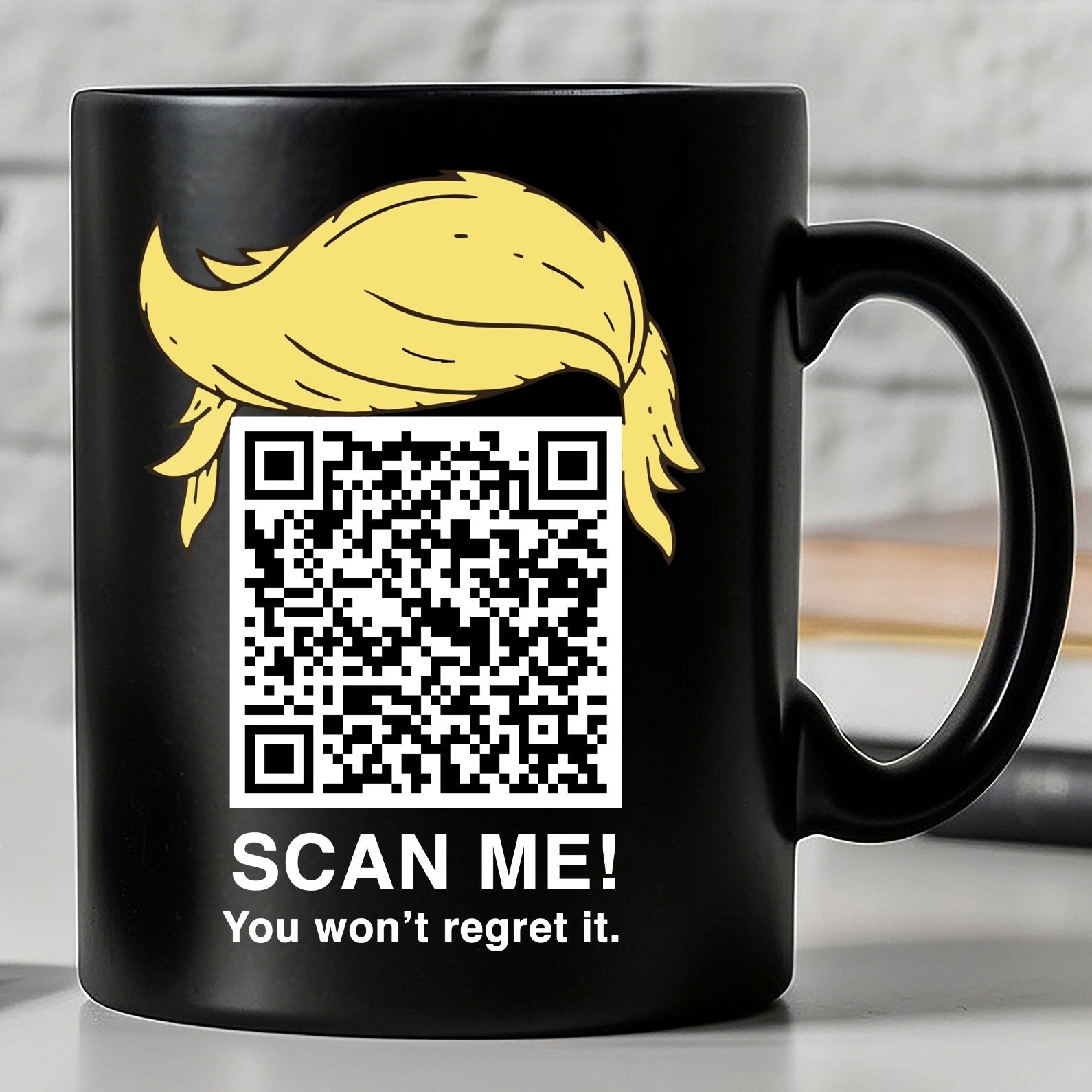 Dancing Trump QR Code, Funny President Trump Mug, Unique Political Black Mug 681878 - GOP