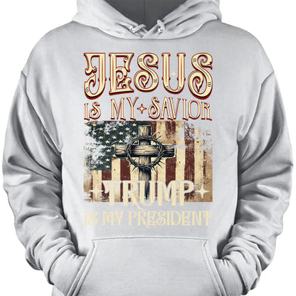 Jesus My Savior Trump is My President Shirt, President Trump 47th Tee, Political Shirt Dark 681880 - GOP
