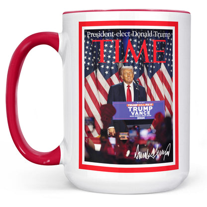 President-Elect Donald Trump Time, Trump Mug Accent Mug, Donald Trump Homage Mug 681891 - GOP