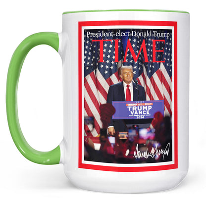 President-Elect Donald Trump Time, Trump Mug Accent Mug, Donald Trump Homage Mug 681891 - GOP