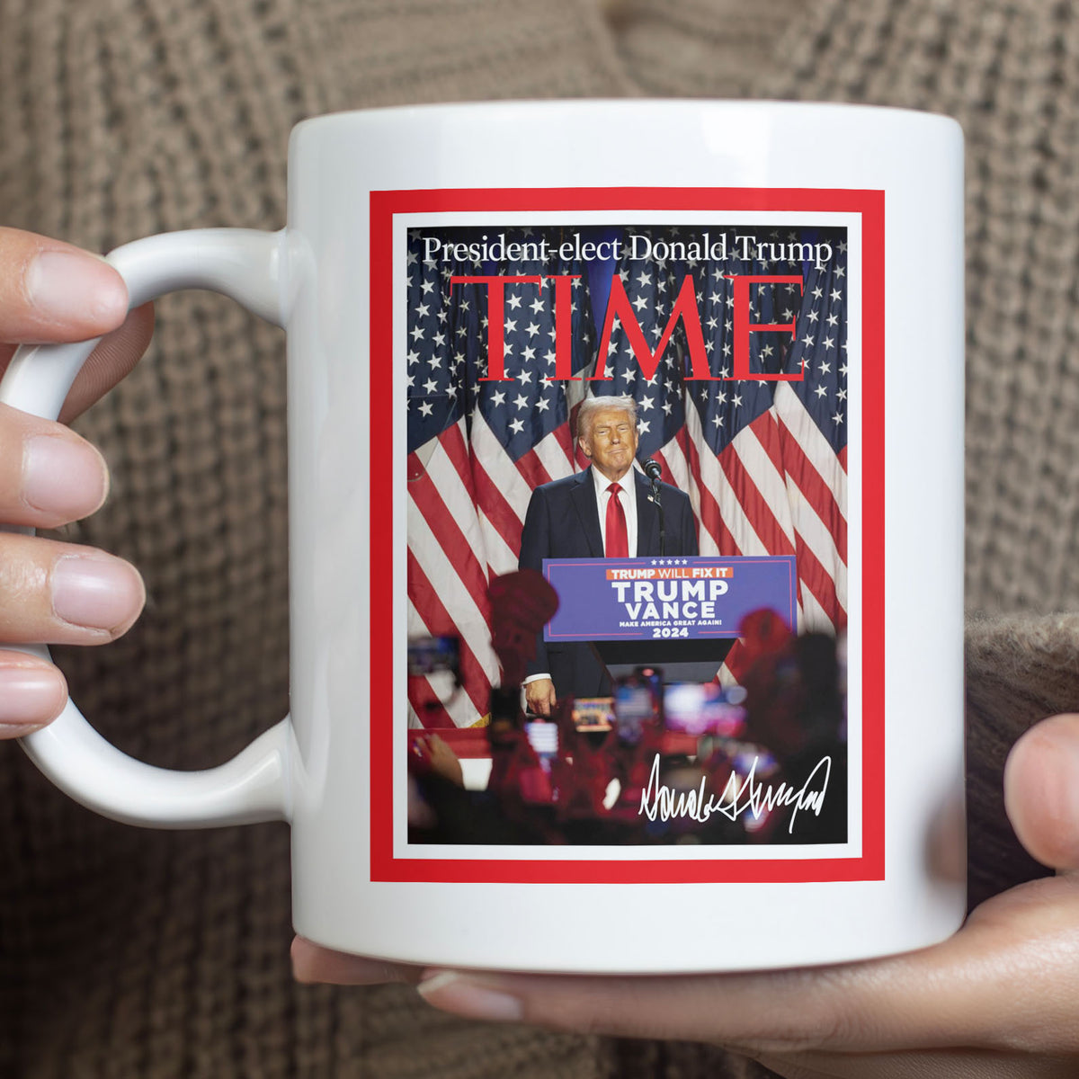 President-Elect Donald Trump Time, Trump Mug Accent Mug, Donald Trump Homage Mug 681891 - GOP