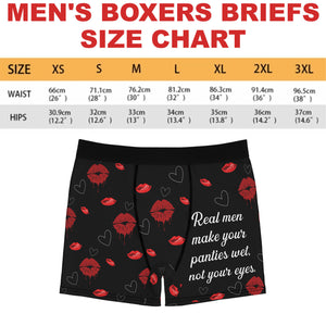 Real Men Make Your Panties Wet Not Your Eyes Boxer, Funny Boxer Briefs, Valentines Gift Ideas for Husband, Boyfriend 681888