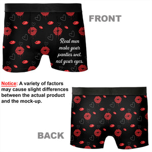 Real Men Make Your Panties Wet Not Your Eyes Boxer, Funny Boxer Briefs, Valentines Gift Ideas for Husband, Boyfriend 681888