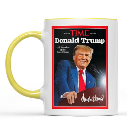 Trump 47th President Special Time, Trump Mug Accent Mug, Donald Trump Homage Mug 681892 - GOP