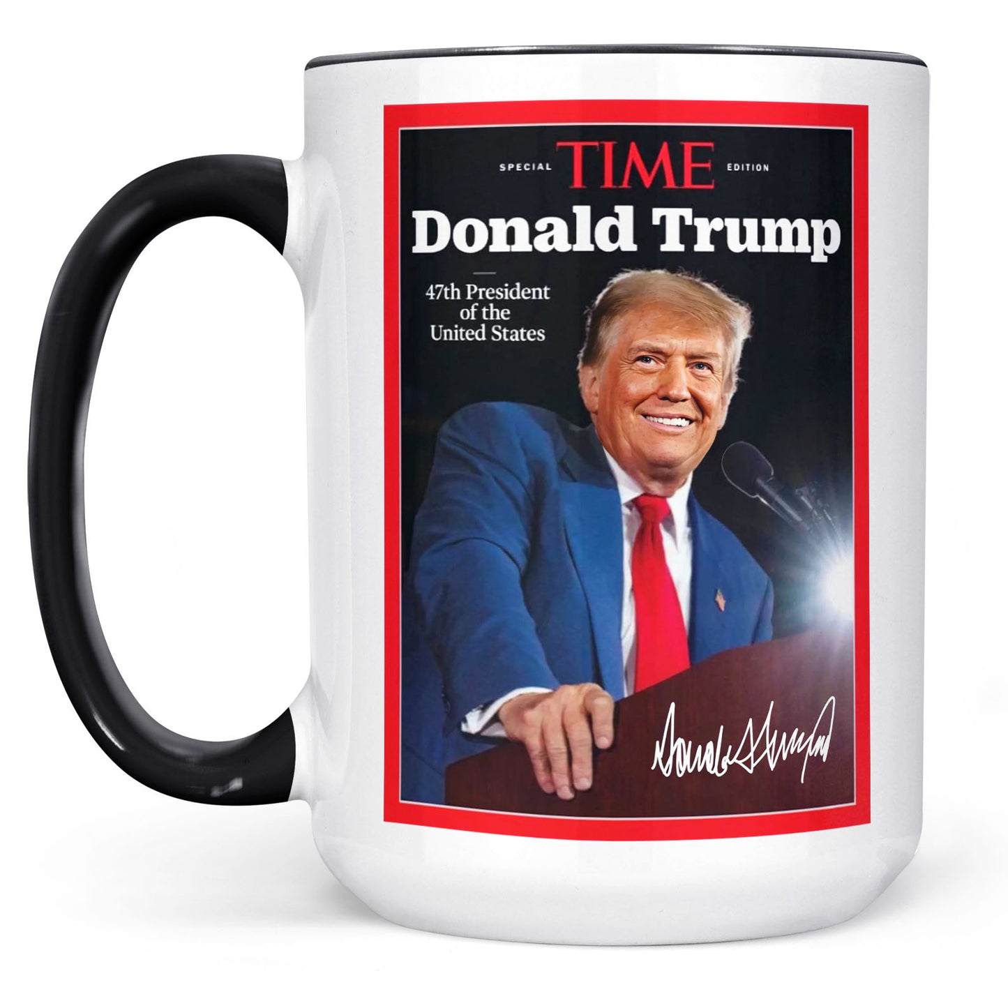 Trump 47th President Special Time, Trump Mug Accent Mug, Donald Trump Homage Mug 681892 - GOP