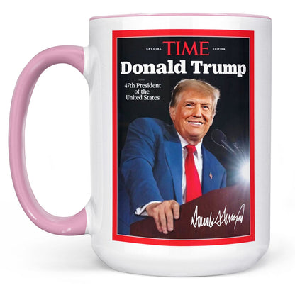 Trump 47th President Special Time, Trump Mug Accent Mug, Donald Trump Homage Mug 681892 - GOP