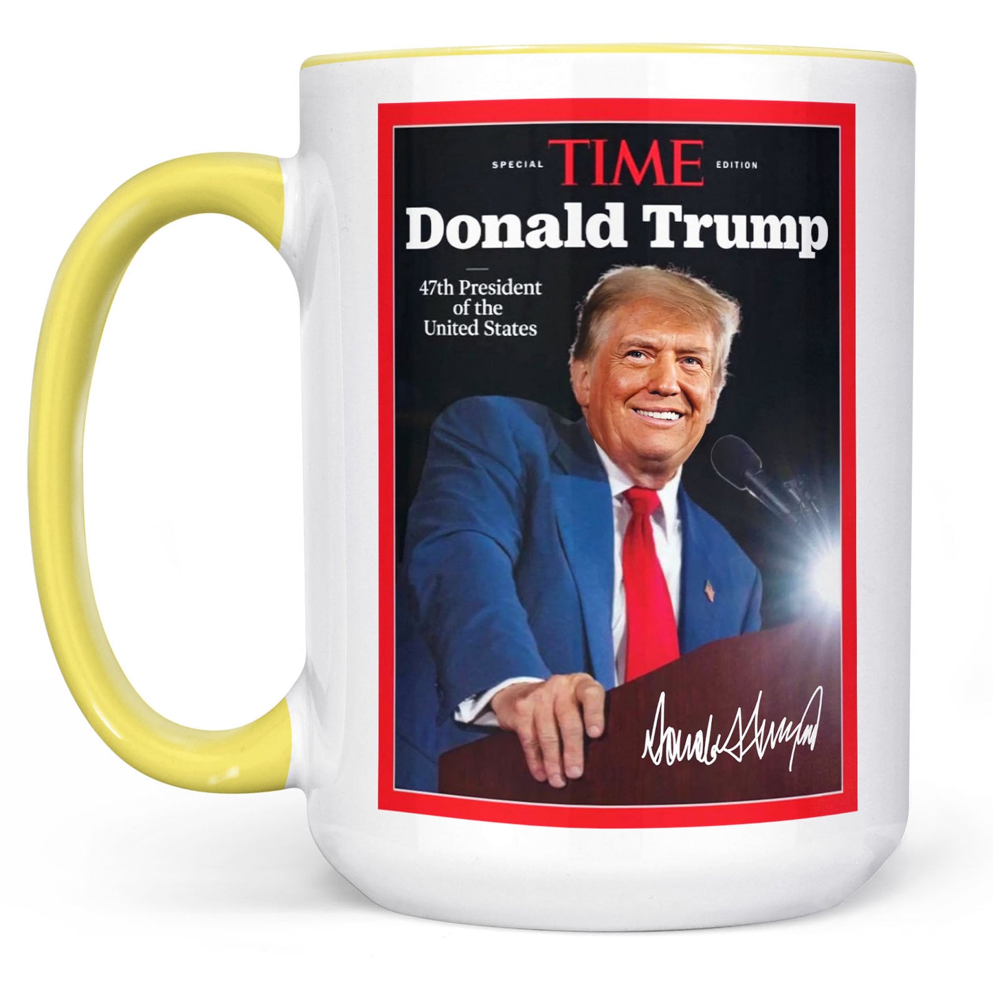 Trump 47th President Special Time, Trump Mug Accent Mug, Donald Trump Homage Mug 681892 - GOP