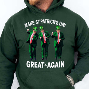 Trump Dancing Make St Patricks Day Great Again Dark Shirt, Funny Trump St Patrick's Day Shirt, Irish Shirt 681896- GOP