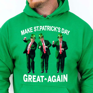 Trump Dancing Make St Patricks Day Great Again Dark Shirt, Funny Trump St Patrick's Day Shirt, Irish Shirt 681896- GOP