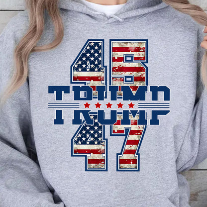 Trump 45 47 Shirt, Donald Trump President Shirt, Trump Patriotic Sweatshirt 681901 - GOP