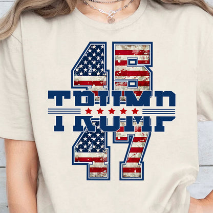 Trump 45 47 Shirt, Donald Trump President Shirt, Trump Patriotic Sweatshirt 681901 - GOP