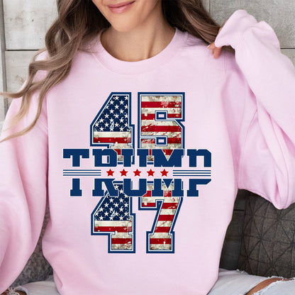 Trump 45 47 Shirt, Donald Trump President Shirt, Trump Patriotic Sweatshirt 681901 - GOP