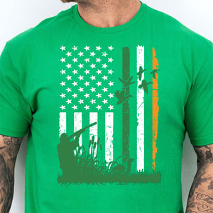 Duck Hunting Irish Flag Shirt, St Patrick's Day Shirt, Irish Flag St Patricks Day Shirt, Irish Shirt 681910