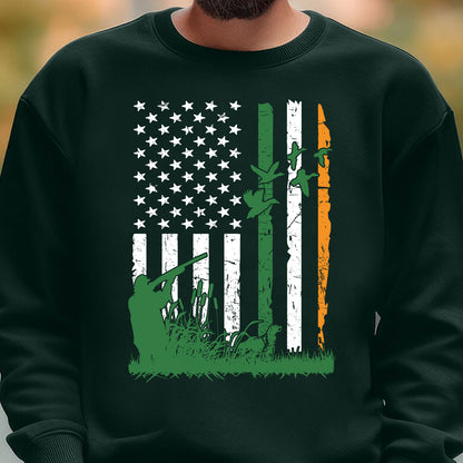 Duck Hunting Irish Flag Shirt, St Patrick's Day Shirt, Irish Flag St Patricks Day Shirt, Irish Shirt 681910