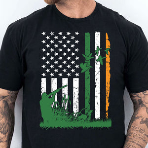 Duck Hunting Irish Flag Shirt, St Patrick's Day Shirt, Irish Flag St Patricks Day Shirt, Irish Shirt 681910