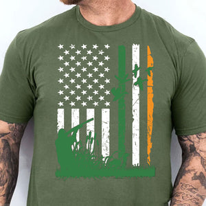 Duck Hunting Irish Flag Shirt, St Patrick's Day Shirt, Irish Flag St Patricks Day Shirt, Irish Shirt 681910