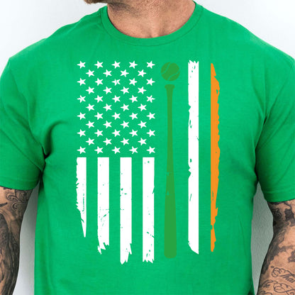 Baseball Irish Flag Shirt, Celebrate St Patrick's Day Shirt, Sports St. Patrick's Day Shirt 681911