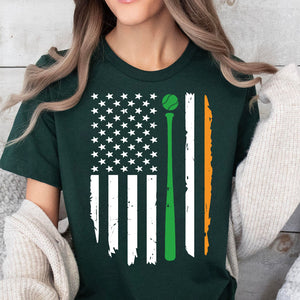 Baseball Irish Flag Shirt, Celebrate St Patrick's Day Shirt, Sports St. Patrick's Day Shirt 681911