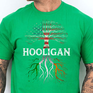 Hooligan Irish Roots American Shirt, Irish Flag St Patrick's Day Shirt, Irish Heritage Pride, Irish Shirt 681914