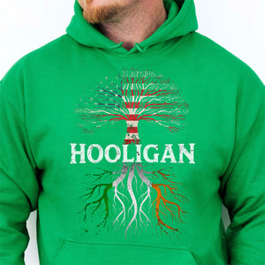 Hooligan Irish Roots American Shirt, Irish Flag St Patrick's Day Shirt, Irish Heritage Pride, Irish Shirt 681914