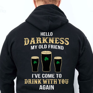 Hello Darkness My Old Friend Back Shirt, Irish Darkness Back Shamrock Shirt, St Patrick's Day Shirt 681926