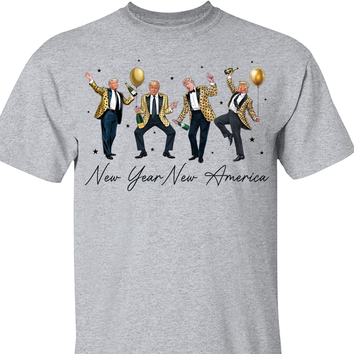 New Year New America Shirt | Humorous Dancing Trump Sweatshirt | Retro Trump New Years Party Shirt Bright 681936 - GOP