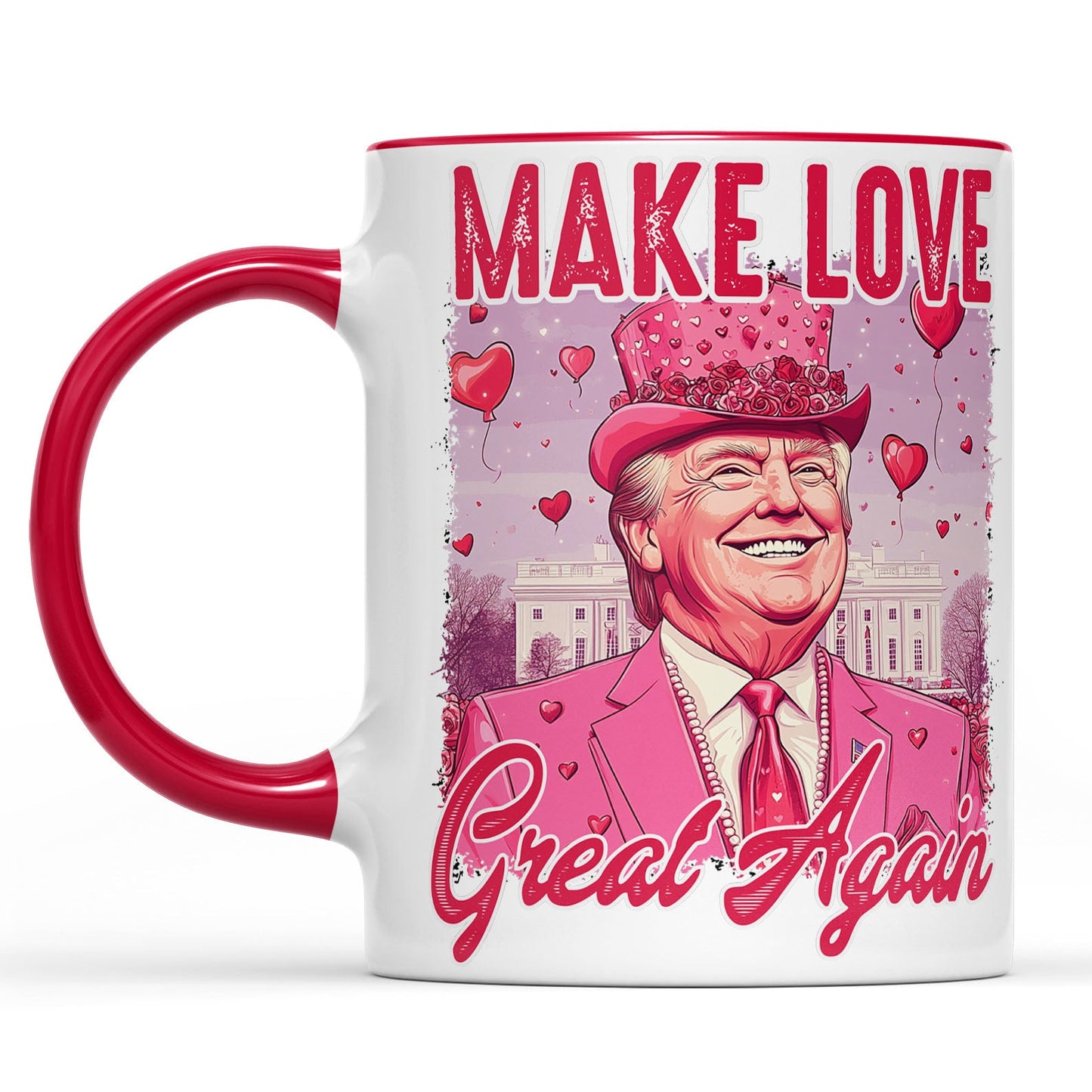 Make Love Great Again Mug, Valentine's Day, Retro Valentines Mug, Trump Lovers Gift, Funny Trump Valentine's Mug 681948 - GOP