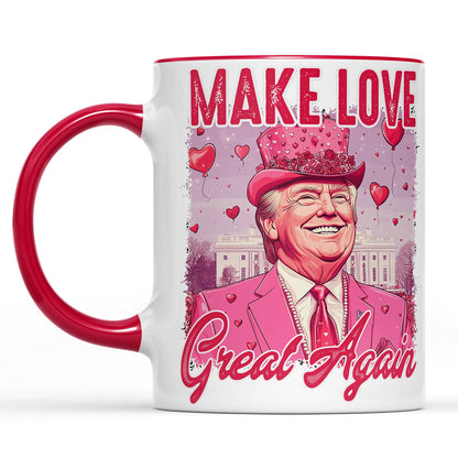 Make Love Great Again Mug, Valentine's Day, Retro Valentines Mug, Trump Lovers Gift, Funny Trump Valentine's Mug 681948 - GOP