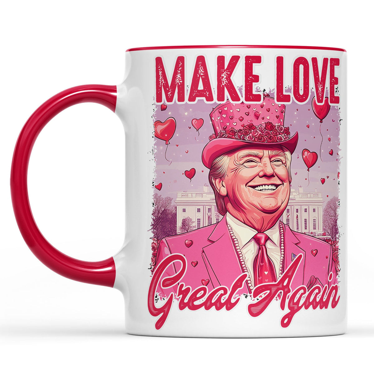 Make Love Great Again Mug, Valentine's Day, Retro Valentines Mug, Trump Lovers Gift, Funny Trump Valentine's Mug 681948 - GOP