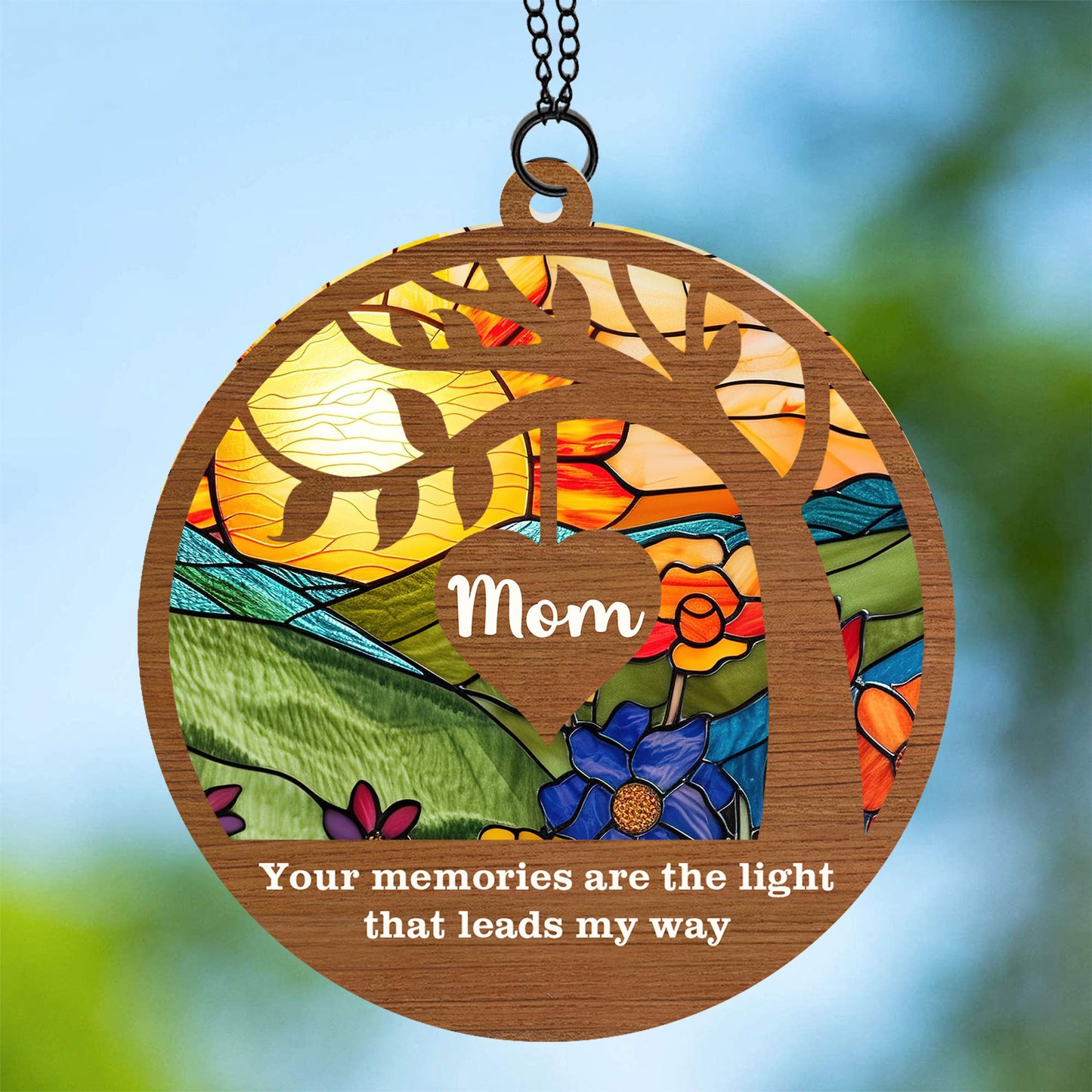 Your Memories Are The Light That Leads My Way Suncatcher Ornament, Custom Name Suncatchers, Gift For Family, Memorial Gift Ornament 681954