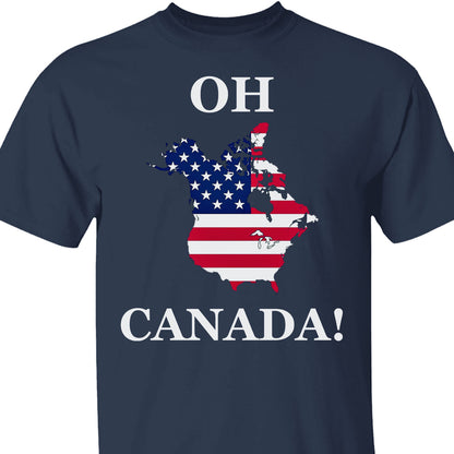 Political Oh Canada Shirt, Canada America's 51st State Shirt 681959 - GOP