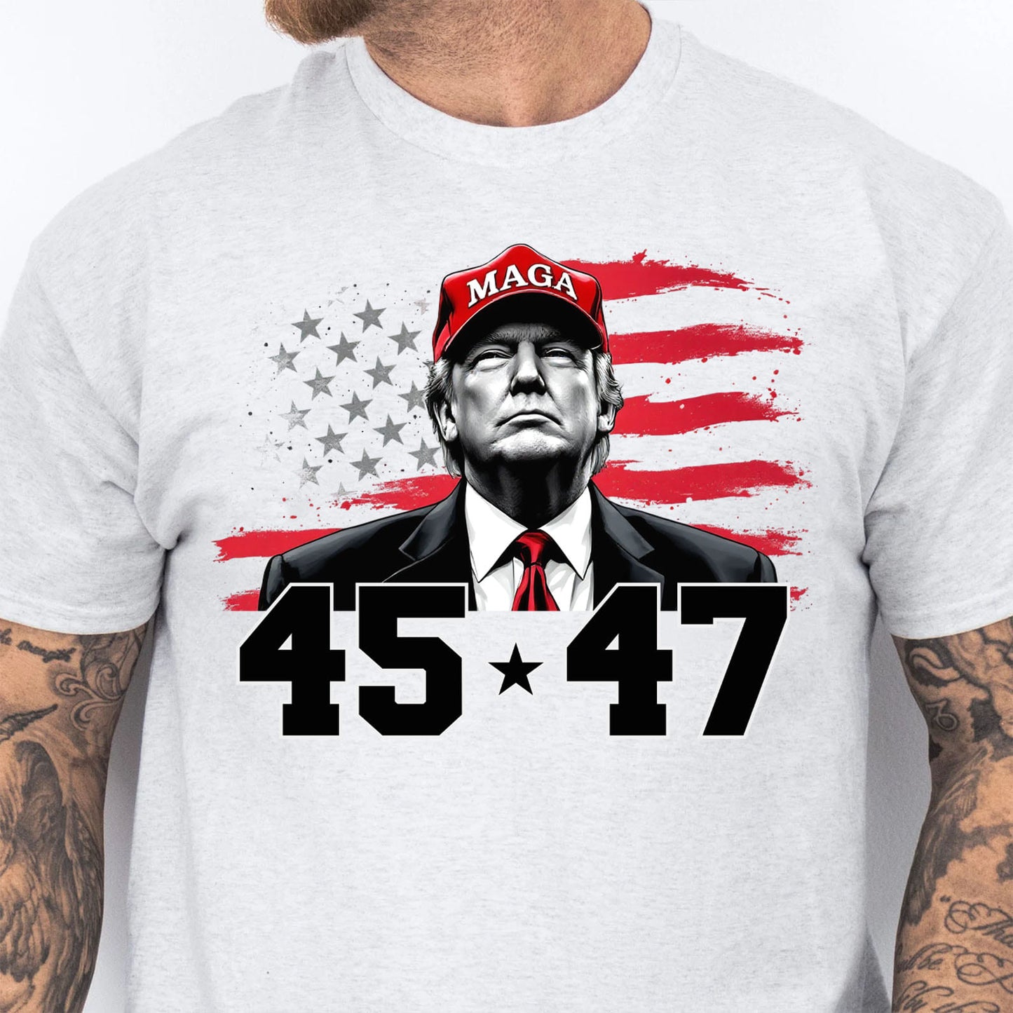 Trump MAGA 45 47 Shirt, President 47th Trump, Trump Patriotic Shirt, Republican Shirt Bright 681981 - GOP