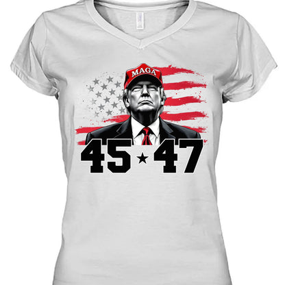 Trump MAGA 45 47 Shirt, President 47th Trump, Trump Patriotic Shirt, Republican Shirt Bright 681981 - GOP
