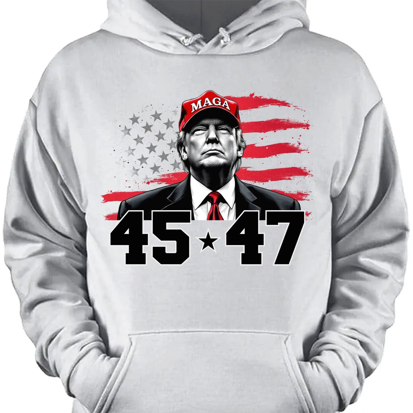 Trump MAGA 45 47 Shirt, President 47th Trump Shirt, Trump Patriotic Shirt, Republican Dark Shirt 681981 - GOP
