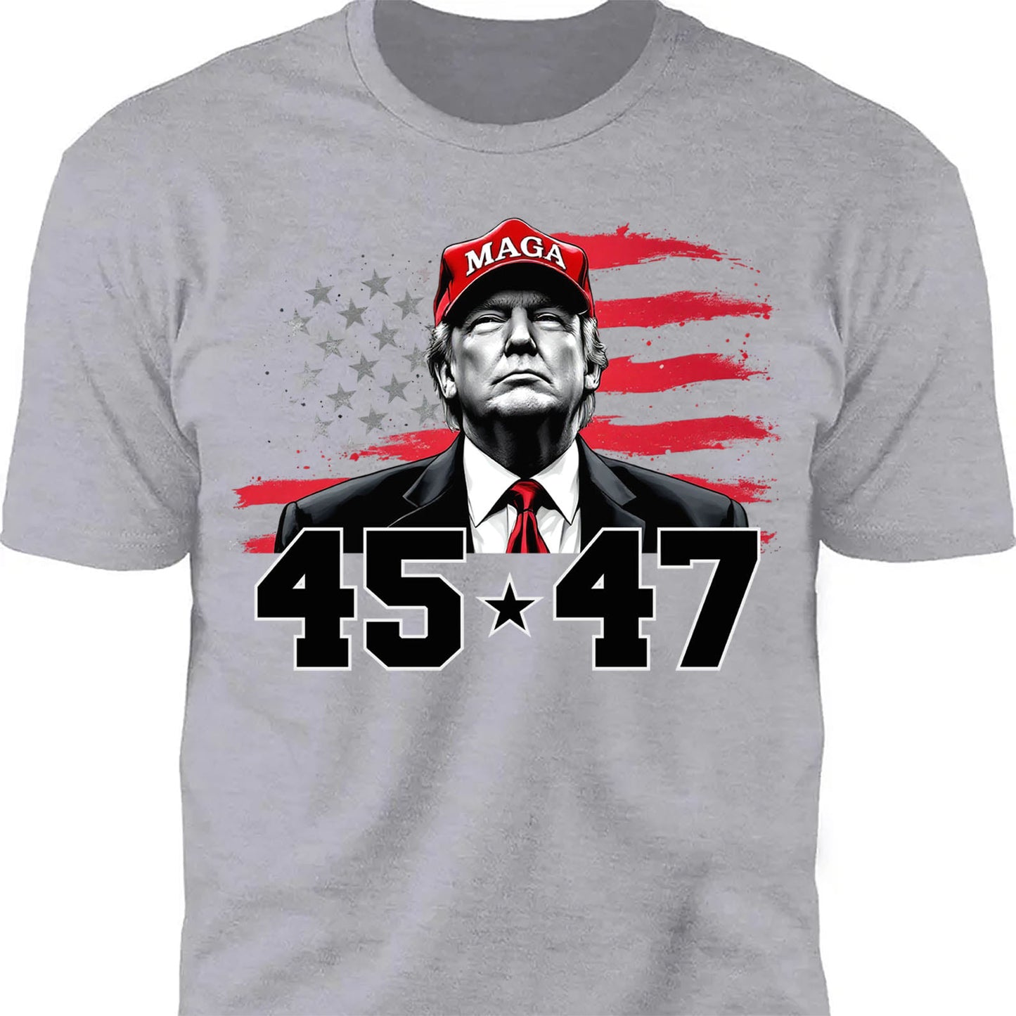 Trump MAGA 45 47 Shirt, President 47th Trump Shirt, Trump Patriotic Shirt, Republican Dark Shirt 681981 - GOP