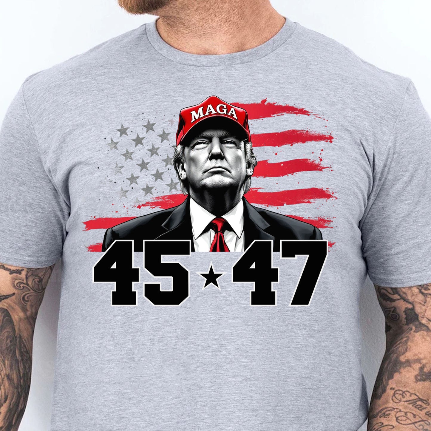 Trump MAGA 45 47 Shirt, President 47th Trump, Trump Patriotic Shirt, Republican Shirt Bright 681981 - GOP