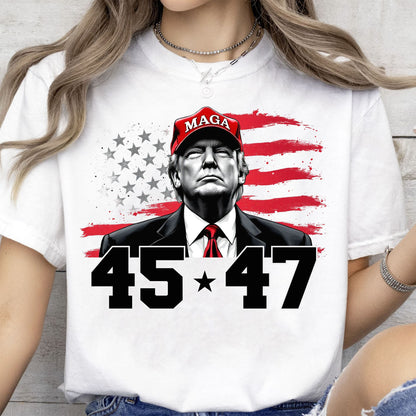 Trump MAGA 45 47 Shirt, President 47th Trump, Trump Patriotic Shirt, Republican Shirt Bright 681981 - GOP