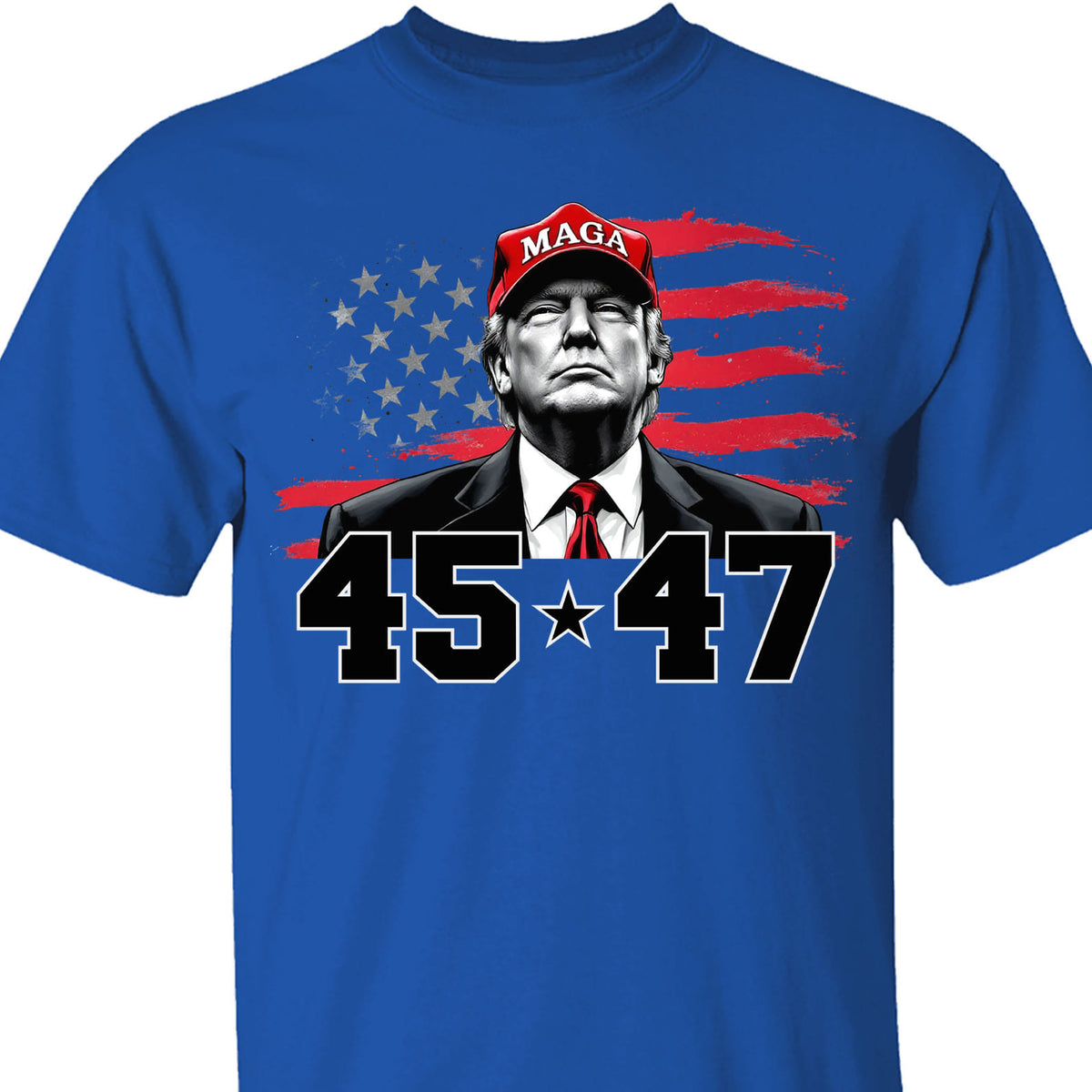 Trump MAGA 45 47 Shirt, President 47th Trump Shirt, Trump Patriotic Shirt, Republican Dark Shirt 681981 - GOP