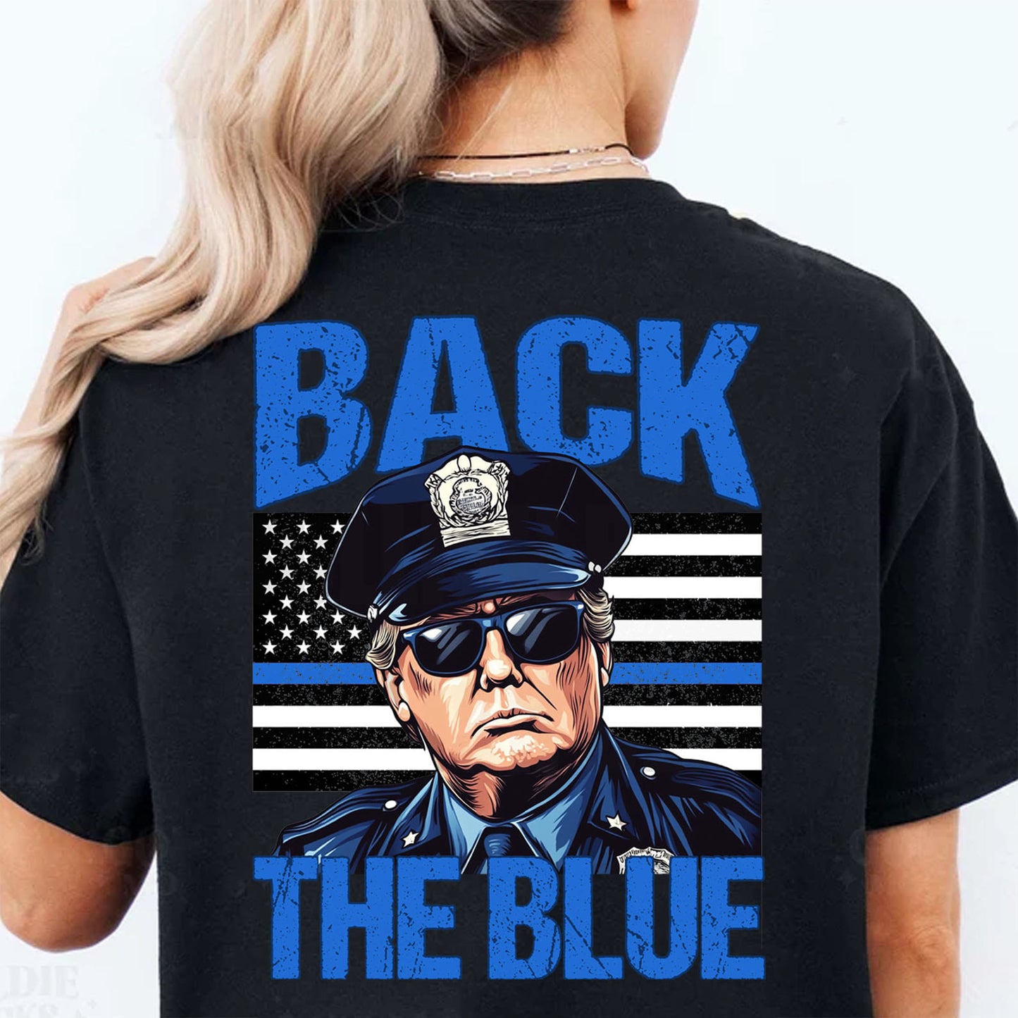 Trump Back The Blue Shirt, Police For Trump Shirt, Trump Cops Shirt, Republican Dark Backside Shirt 681984 - GOP