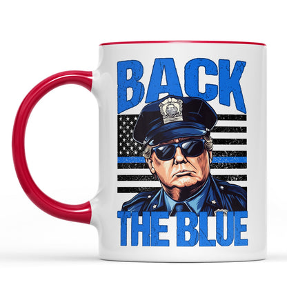 Trump Back The Blue Mug, Police For Trump Mug, Trump Cops Mug, Republicans White Mug  Accent Mug 681984 - GOP