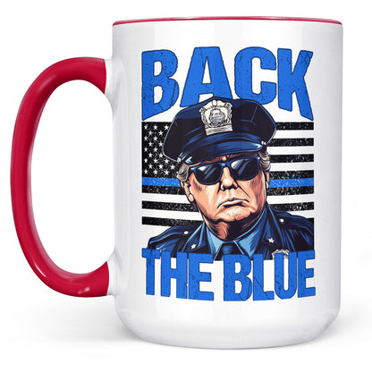 Trump Back The Blue Mug, Police For Trump Mug, Trump Cops Mug, Republicans White Mug  Accent Mug 681984 - GOP