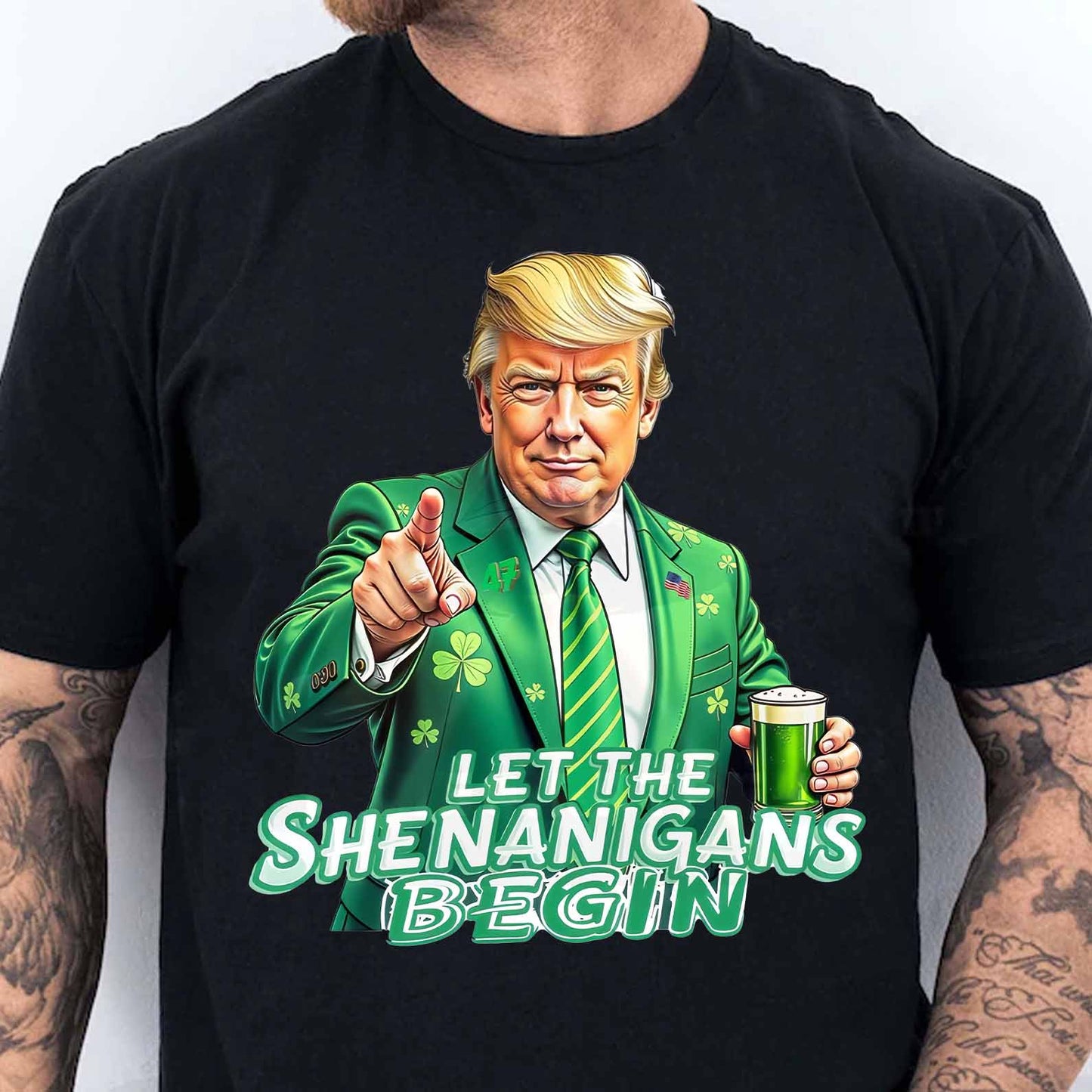 Let The Shenanigans Begin Shirt, Trump St Patrick's Day Shirt, Funny St Patricks Day Shirt, Irish Dark Shirt 681991 - GOP