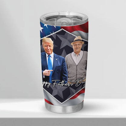 My Mom Stand With Trump Custom Photo Curved Tumbler, Personalized Tumbler 20oz, Mother's Day Gift For Mom, Gift For Wife 682000 - GOP