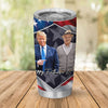 My Dad Standing With Trump Custom Photo Curved Tumbler, Personalized Tumbler 20oz, Father's Day Gift For Dad, Gift For Husband 682000 - GOP