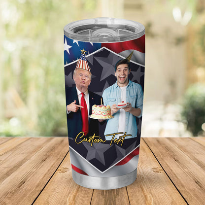 My Mom Stand With Trump Custom Photo Curved Tumbler, Personalized Tumbler 20oz, Mother's Day Gift For Mom, Gift For Wife 682000 - GOP