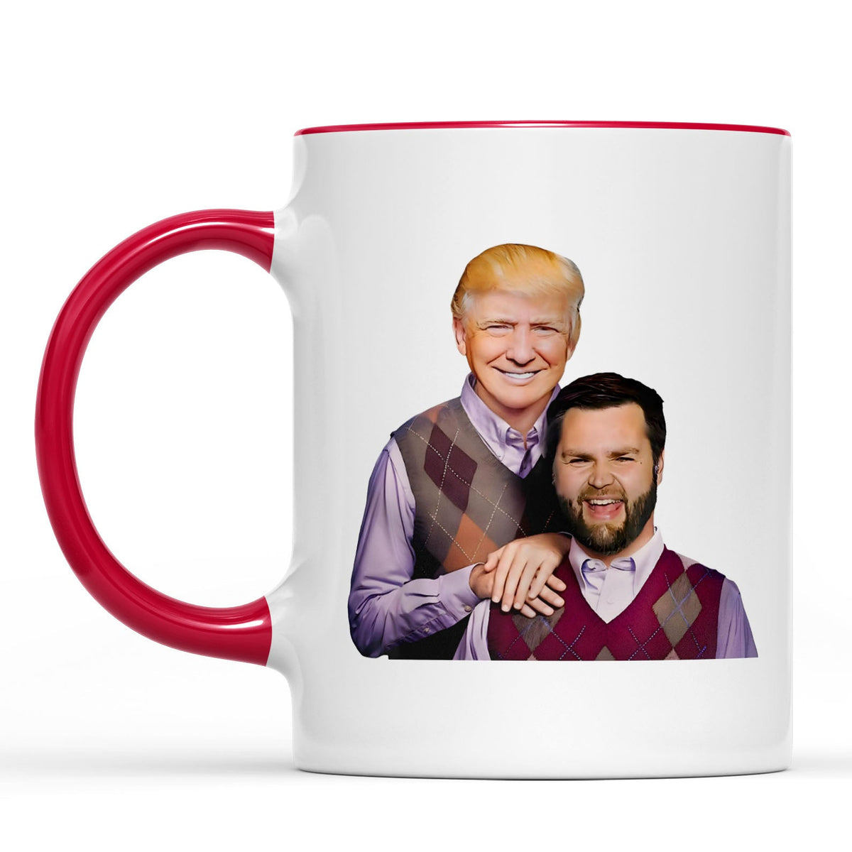 Trump Vance Brothers Mug, Funny Parody Trump J.D.Vance Bros Mug, Trump 47th President White Mug  Accent Mug 682006 - GOP