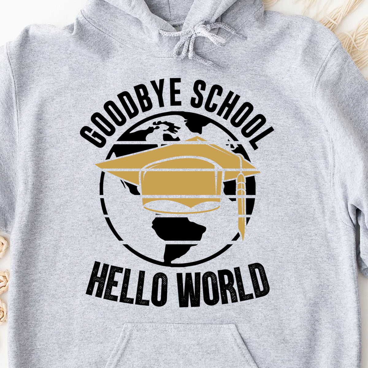 Goodbye School Hello World, Graduation Bright Shirt Design, Class Of 2025, Graduation 2025 682028