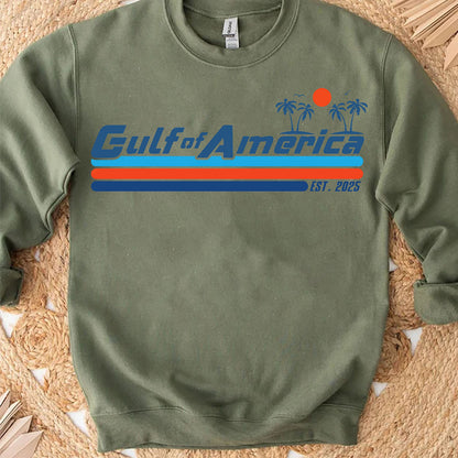 Gulf of America Est 2025, America Patriotic Vintage Sweatshirt, America Gulf Coast Bright Shirt 682038 - GOP